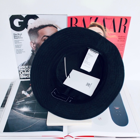 WE11DONE Black Embossed Logo Bucket Hat - Picture 5 of 7